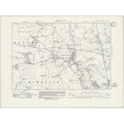 1930 Map of Lancashire XLIV.NE, 1933 Print