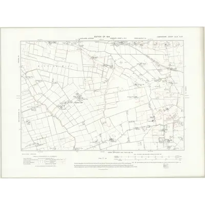 1910 Map of Lancashire XLIV.NW, 1914 Print