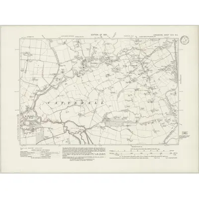 1930 Map of Lancashire XLIV.SE, 1933 Print