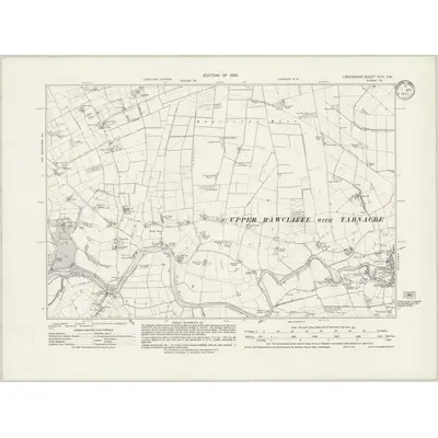 1930 Map of Lancashire XLIV.SW, 1933 Print