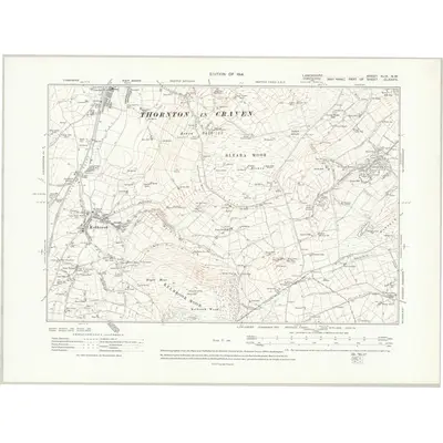 1910 Map of Lancashire XLIX.NW, 1914 Print