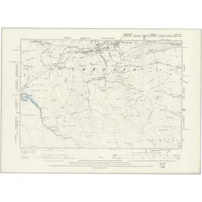 1892 Map of Lancashire XLIX.SE, 1895 Print