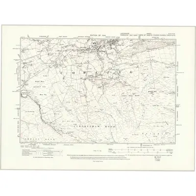 1910 Map of Lancashire XLIX.SE, 1914 Print