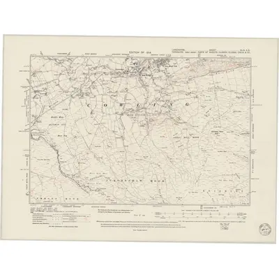 1910 Map of Lancashire XLIX.SE, 1950 Print