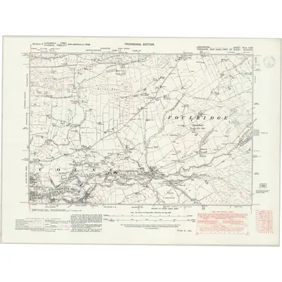 1938 Map of Lancashire XLIX.SW, 1947 Print