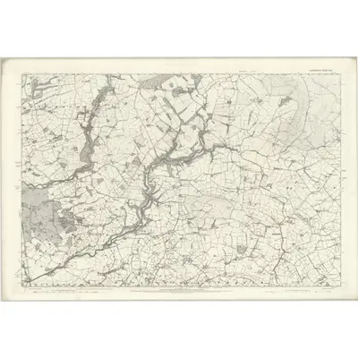 1891 Map of Lancashire XLV, 1895 Print