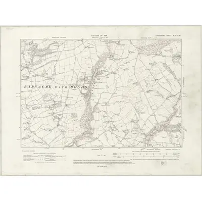 1910 Map of Lancashire XLV.NW, 1914 Print