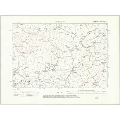 1910 Map of Lancashire XLV.SE, 1913 Print