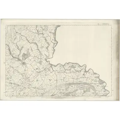1891 Map of Lancashire XLVI, 1895 Print