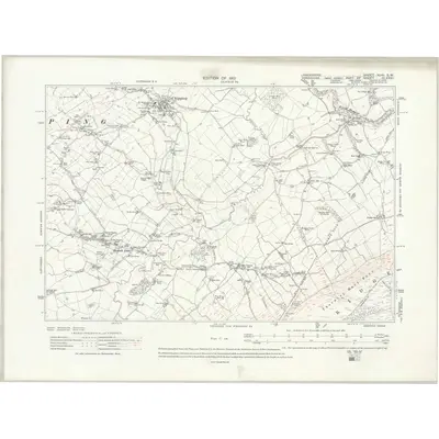 1910 Map of Lancashire XLVI.SW, 1913 Print