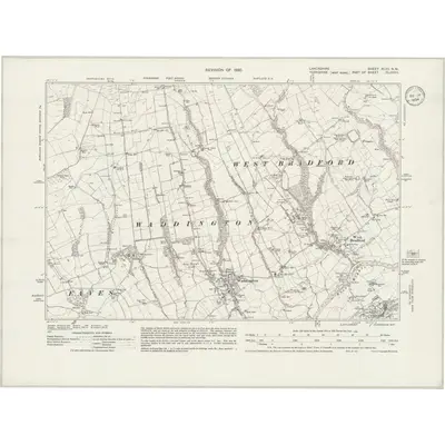 1930 Map of Lancashire XLVII.NW, 1934 Print