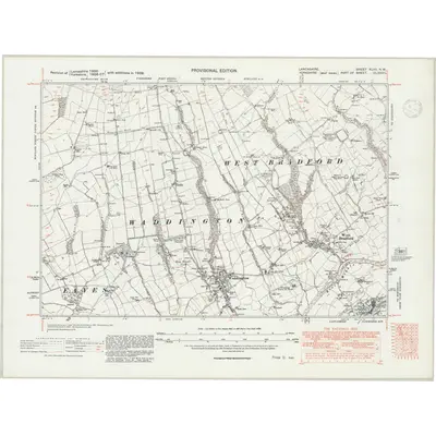 1938 Map of Lancashire XLVII.NW, 1947 Print