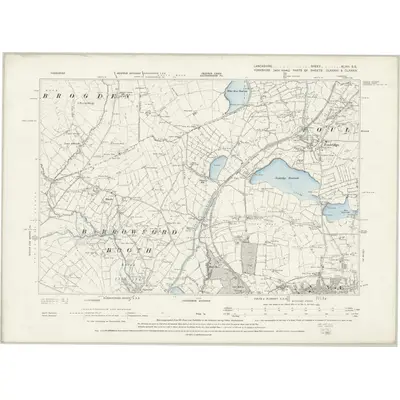 1891 Map of Lancashire XLVIII.SE, 1895 Print