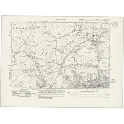 1930 Map of Lancashire XLVIII.SE, 1933 Print