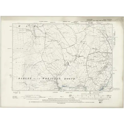 1892 Map of Lancashire XLVIII.SW, 1895 Print