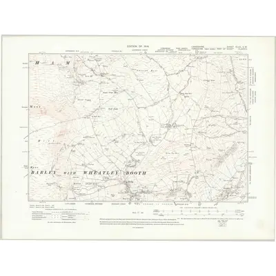1910 Map of Lancashire XLVIII.SW, 1914 Print