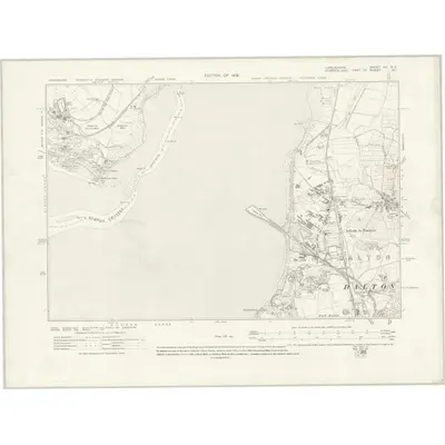 1911 Map of Lancashire XV.NE, 1919 Print