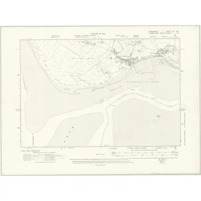1889 Map of Lancashire XV.NW, 1916 Print