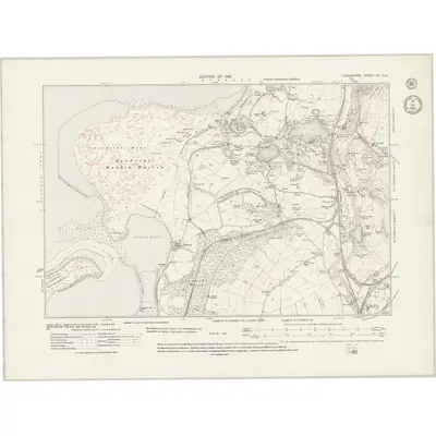 1911 Map of Lancashire XV.SE, 1943 Print