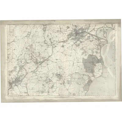1888 Map of Lancashire XVI, 1895 Print