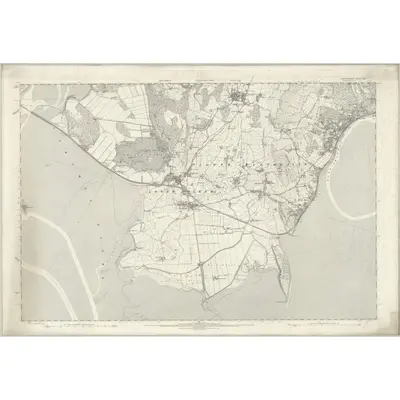 1890 Map of Lancashire XVII, 1893 Print