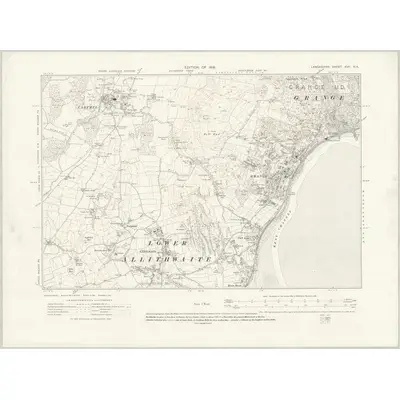 1910 Map of Lancashire XVII.NE, 1919 Print