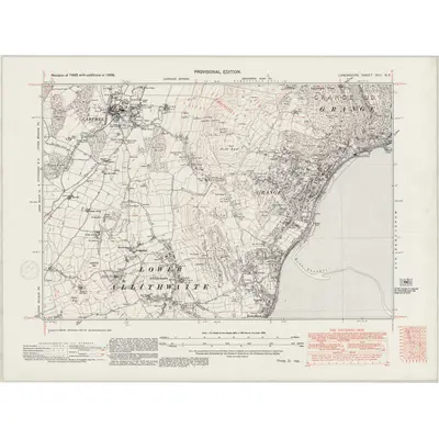 1938 Map of Lancashire XVII.NE, 1947 Print