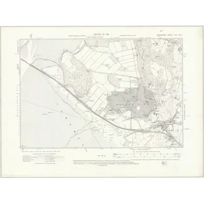 1910 Map of Lancashire XVII.NW, 1919 Print