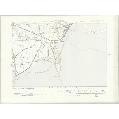 1910 Map of Lancashire XVII.SE, 1919 Print