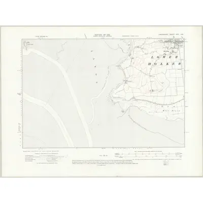 1910 Map of Lancashire XVII.SW, 1919 Print