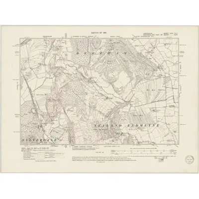 1911 Map of Lancashire XVIII.NE, 1949 Print