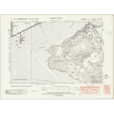 1938 Map of Lancashire XVIII.NW, 1947 Print