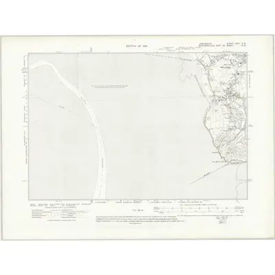 1910 Map of Lancashire XVIII.SW, 1919 Print