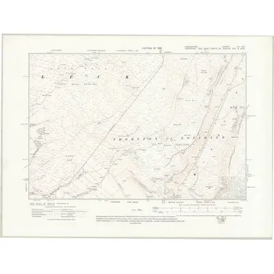 1910 Map of Lancashire XX.NE, 1919 Print