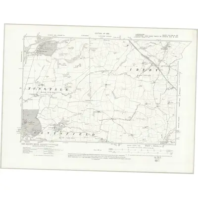 1910 Map of Lancashire XX.SW & SE, 1919 Print