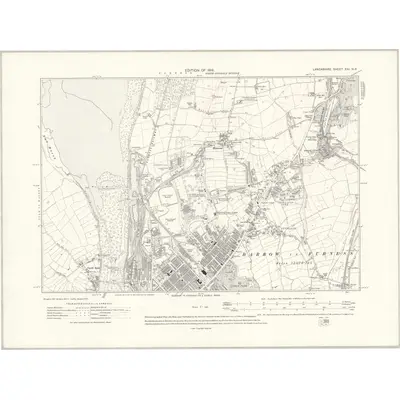 1910 Map of Lancashire XXI.NE, 1916 Print