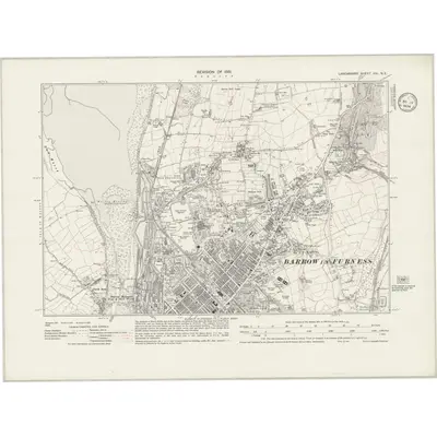 1931 Map of Lancashire XXI.NE, 1934 Print