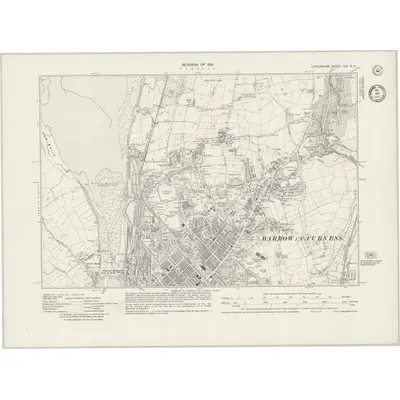 1931 Map of Lancashire XXI.NE, 1942 Print