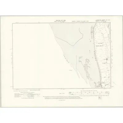 1910 Map of Lancashire XXI.NW, 1916 Print