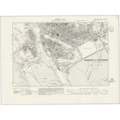 1931 Map of Lancashire XXI.SE, 1934 Print