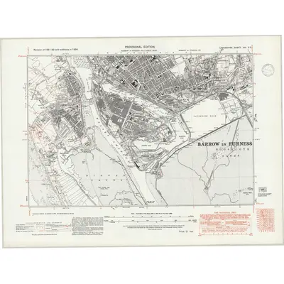 1938 Map of Lancashire XXI.SE, 1947 Print