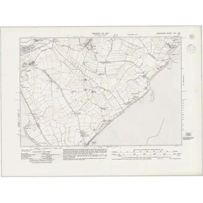 1931 Map of Lancashire XXII.SW, 1945 Print