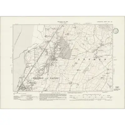 1930 Map of Lancashire XXIV.SE, 1933 Print