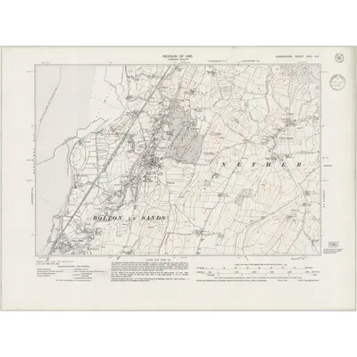 1930 Map of Lancashire XXIV.SE, 1942 Print