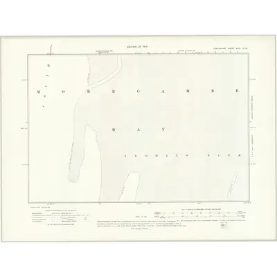 1889 Map of Lancashire XXIX.NW, 1914 Print