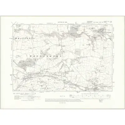 1910 Map of Lancashire XXVI.NW, 1916 Print