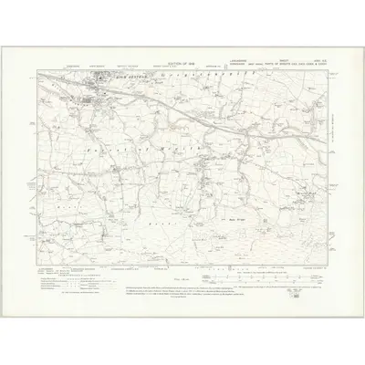 1910 Map of Lancashire XXVI.SE, 1919 Print