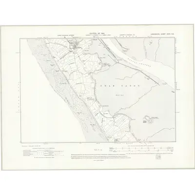 1910 Map of Lancashire XXVII.NE, 1914 Print