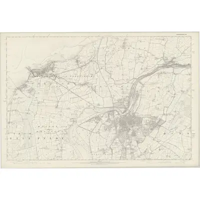 1891 Map of Lancashire XXX, 1895 Print