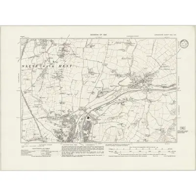 1930 Map of Lancashire XXX.NE, 1933 Print